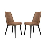 Slickblue Easy-to-Clean Modern Accent Chairs – Set of 2 Upholstered Restaurant Chairs