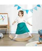 Qaba Balance Board Kids, 35 Inch Wooden Wobble Board for Children