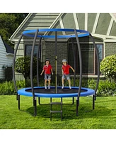 Gymax 12FT Recreational Trampoline w/ Ladder Enclosure Net Safety Pad Outdoor