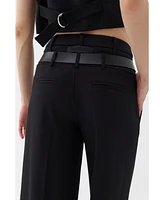 Nocturne Women's Double Waist Belted Pants