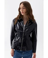 Nocturne Women's Faux Leather Jacket