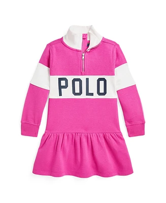 Polo Ralph Lauren Toddler and Little Girls Logo French Terry Quarter-Zip Dress