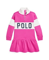 Polo Ralph Lauren Toddler and Little Girls Logo French Terry Quarter-Zip Dress