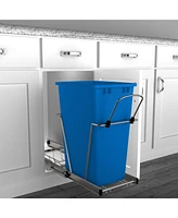 Rev-a-shelf Pullout Trash Can 35 qt. for Kitchen Cabinets, Blue, Rv-12KD-22C-S