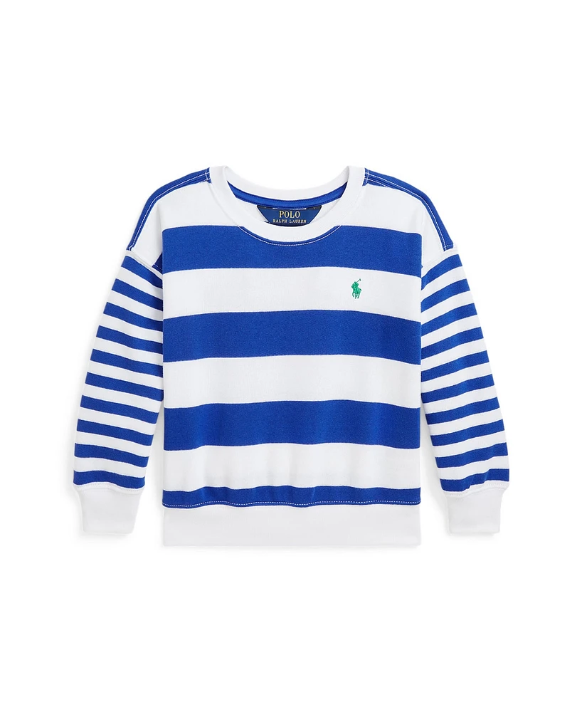 Polo Ralph Lauren Toddler and Little Girls Striped French Terry Sweatshirt