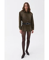 Nocturne Women's Belted Mini Shirt Dress