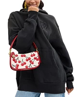 Coach Swinger Cherry Print Leather Shoulder Bag