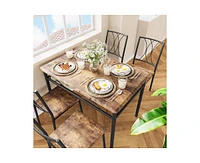 gaomon Kitchen Dining Room Table Set for 4 with Chairs, Dining Table with Chairs, 5 Piece Dining Table Set