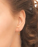 Lab Grown Blue Topaz Paperclip Link Drop Earrings (1-1/8 ct. t.w.) in 14k Gold-Plated Sterling Silver (Also available in Lab Grown Citrine)