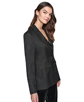 Karl Lagerfeld Paris Women's Three-Button Embellished Blazer