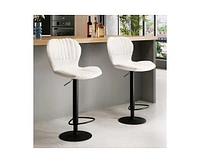 gaomon Set of 4 Modern Adjustable Swivel Bar Stools with High Backrest - Easy 5-Minute Assembly for Kitchen Island, Dining Room, and Home Bar