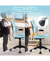 Slickblue Ergonomic Kids Study Desk Chair Adjustable Height Mesh Mid-Back Swivel for Children