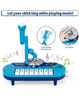 Slickblue 8-Key Piano Toy Keyboard for Babies & Toddlers Includes Dj Features and Microphone for Fun Music Play