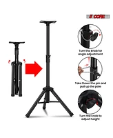 5 Core Speaker Stand Tripod Tall Adjustable 36 Inch Dj Pole Mount Studio Monitor Stands