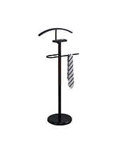 Kings Brand Furniture Warren Black Metal Valet Tie and Coat Hanger