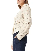 Sam Edelman Women's Fiona Double-Breasted Crochet Blazer