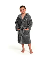 Linum Home Personalized Kids Super Plush Hooded Bathrobe