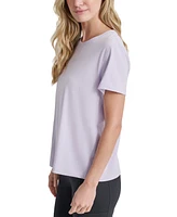 Dkny Sport Women's Cotton Stud Logo Knot-Front T-Shirt