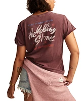 Lucky Brand Women's Cotton Rolling Stones Concert Boyfriend T-Shirt