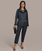 Donna Karan New York Satin Zip Front Jacket Cargo Pants