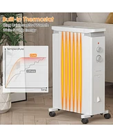 Skonyon 1500W Portable Oil Filled Radiator Heater with 3 Heat Settings-White