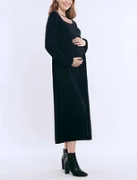 Motherhood Maternity Long Sleeve Empire Waist Maxi Dress