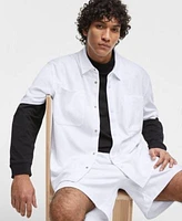 Mode Of One Mens Short Sleeve Snap Front Shirt Textured Knit Shorts Exclusively At Macys