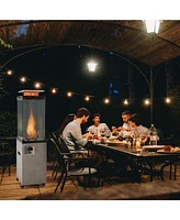 Sugift 41 000 Btu Propane Patio Heater with Metal Hood-Gray