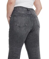 Bayeas Plus High Rise Straight Jeans