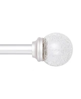 Kenney Walden 5/8 Inch Decorative Curtain Rod with Stylish Finials in Brushed Nickel