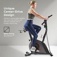 Sunny Health & Fitness Smart 16-Level Magnetic Resistance Upright Bike, with Workout Bands & Free SunnyFit App via Bluetooth