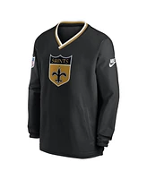 Nike Men's Black New Orleans Saints 2023 Sideline V-Neck Pullover Windshirt