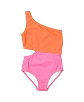 Snapper Rock Big Girls Candy Colorblock One Shoulder Swimsuit