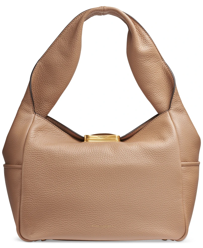 Donna Karan New York Amagansett Soft-Rolled Leather Shoulder with Sculpted Magnet Closure