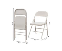 gaomon Dining Chairs Set of 4, Foldable Dining Chairs with Metal Frame Hold Up to 350 Pounds, Portable Kitchen Chair Suitable for Dining Room
