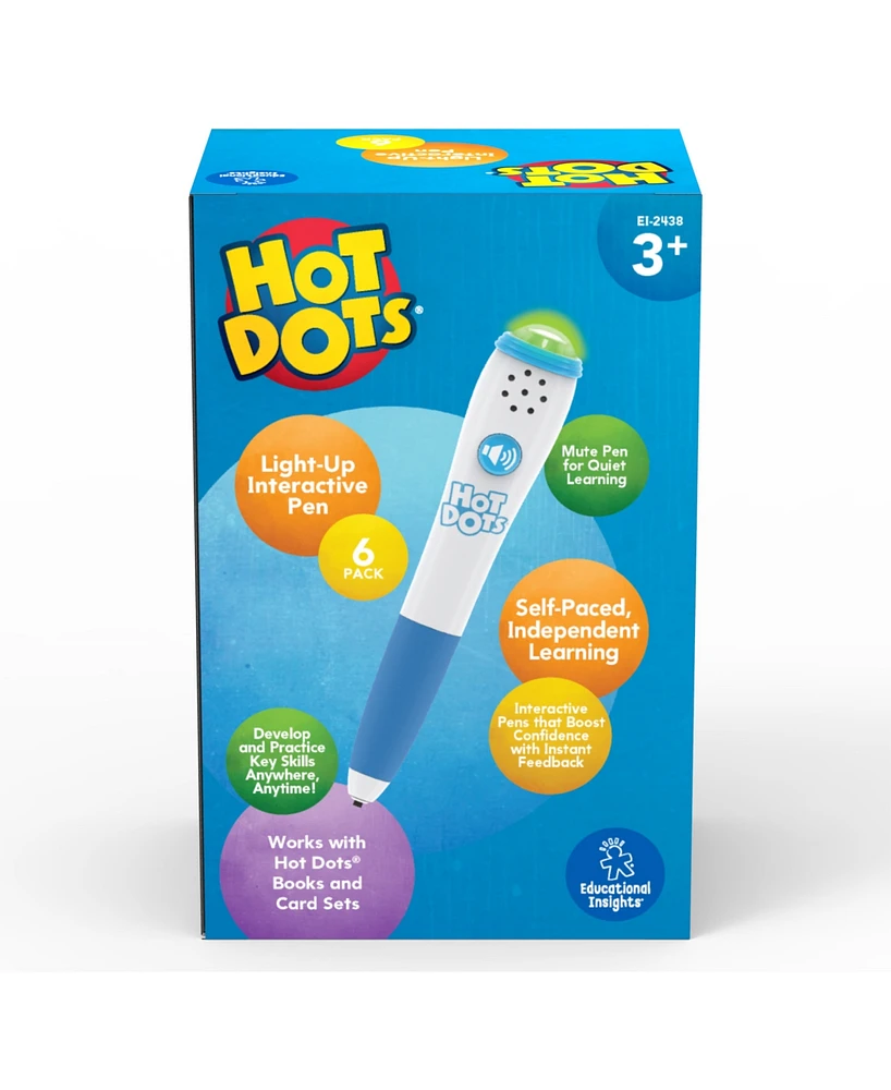 Educational Insights Hot Dots Light-Up Interactive Pen 6-Pack