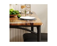gaomon Dining Table Set for 5 Kitchen with 2 Upholstered Chairs and Bench 4 Pcs Rectangular Small Space Apartment Studio