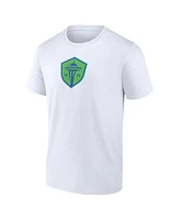 Men's Fanatics White Seattle Sounders Fc Primary Logo T-shirt