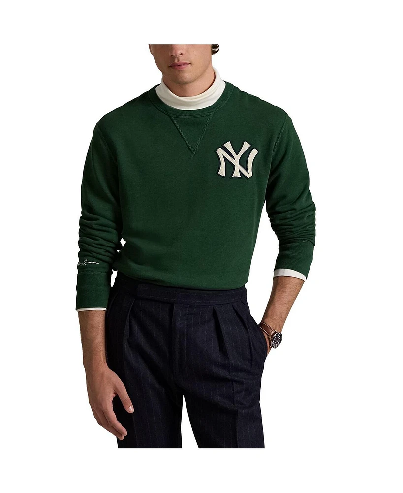 Polo Ralph Lauren Men's Green New York Yankees Pullover Sweatshirt