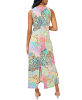 Msk Women's Printed Jersey Sleeveless Maxi Dress