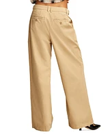 Lucky Brand Women's Wide-Leg Pleated-Waist Pants