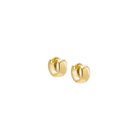 Itty Bitty Solid Wide Huggie Earring 14K