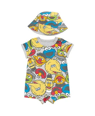 Sesame Street Toddler Boys Romper and Hat