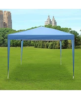 Slickblue 10 ft. Foldable Pop-Up Canopy Tent Height Adjustable with Carrying Bag for Parties, Picnics & Camping