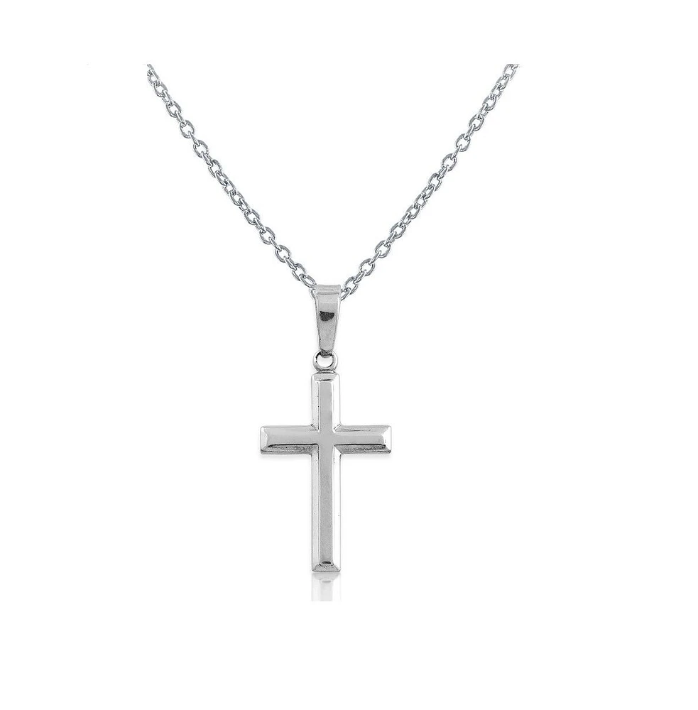 Simona Sterling Silver Small Cross Pendant Necklace