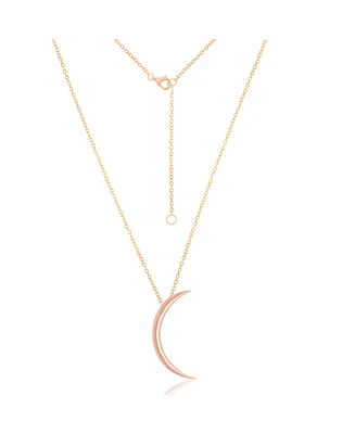 Simona Sterling Silver, Thin Crescent Moon Necklace