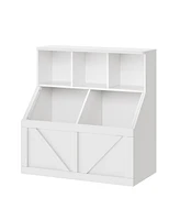 gaomon Kids Bookshelf Bookcase Toddlers Playhouse Cabinet Shelf