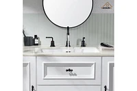 Casainc 8 Inch Widespread 2-Handle Bathroom Sink Faucet with Drain Assembly