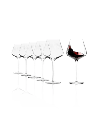 Stolzle Lausitz Symphony Burgundy Glasses, Set of 6