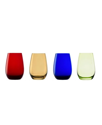 Stolzle Lausitz lements Color Tumbler Set, Set of 4